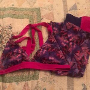 Prana swim suit with bikini too and capri length leggings